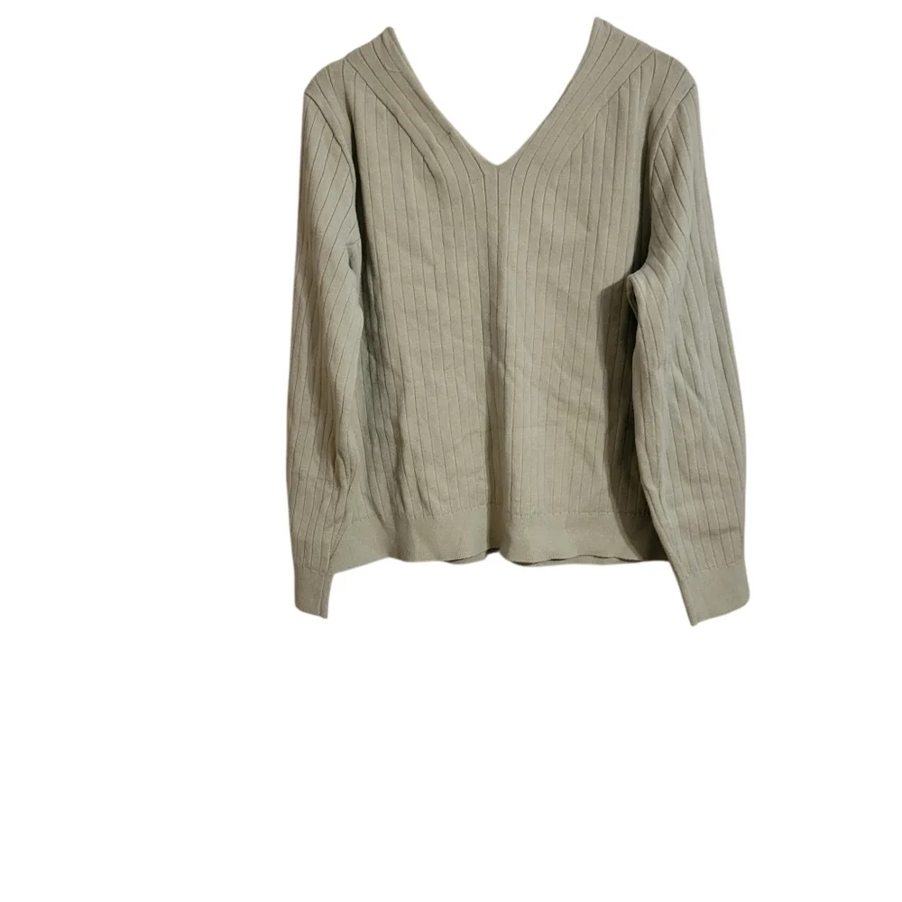 Abercrombie Soft A&F Green Ribbed Boxy Sweater